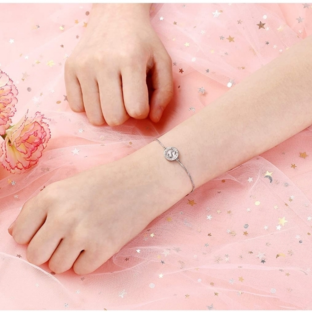IEFSHINY Initial Bracelet, with letter M